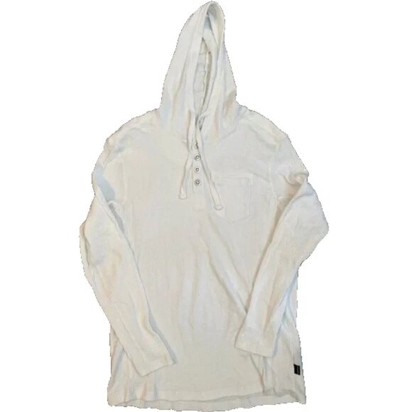 Kenneth Cole Men's Lightweight Long-Sleeve Sweater Hoodie 1/4 Button Up Small - Picture 2 of 4